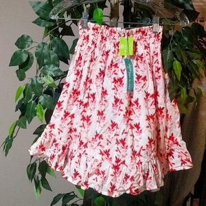 COPY - Planet blue tiare Hawaii lily rose skirt
